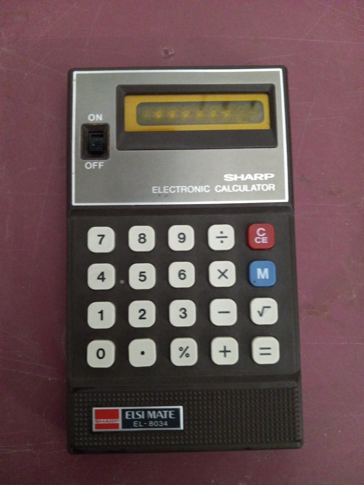 Sharp ELSI Mate EL-8034 Electronic Calculator