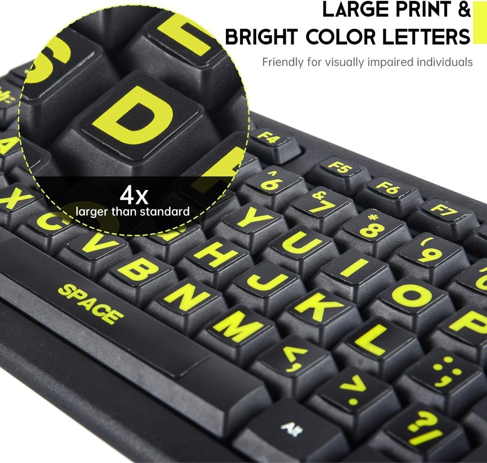 English Keyboard Stickers Full Size Universal PC Computer Laptop Desktop Replace