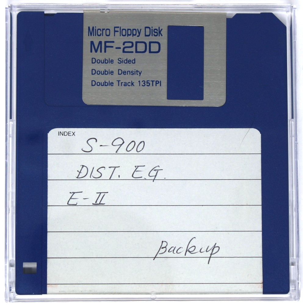 S-900 Dist E.G. E-II Backup Akai S900 Format Floppy Disk