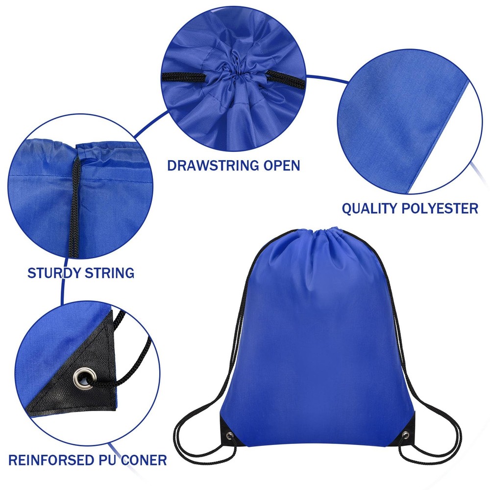 Grneric 150Pcs Drawstring Backpack Bulk Cinch Sackpack Multicolor