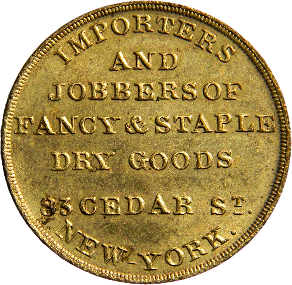 New York , Loder & Co REEDED Edge Token  (03190)