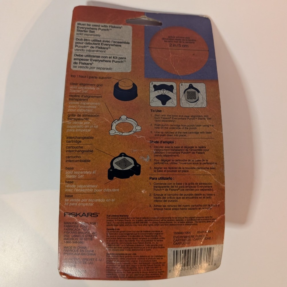 Fiskars Circle Everywhere Punch Cartridge Window Maker, Requires Starter Set