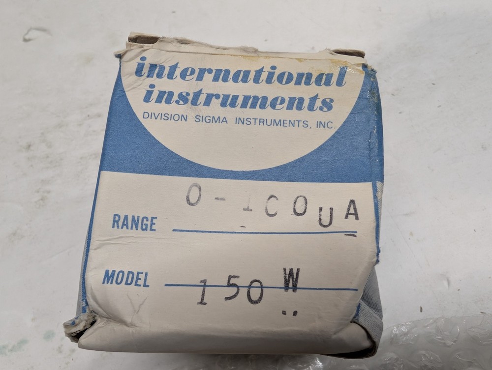 Sigma Instruments Vintage Analog Panel Meter Model 150A 0-100uA DC NOS