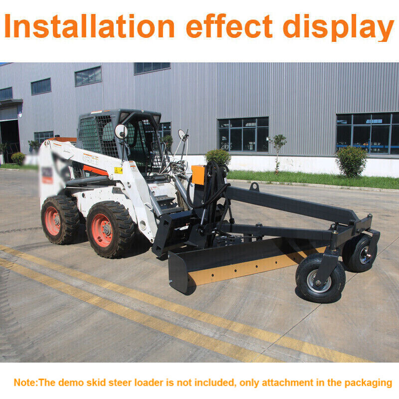 Wolfequip 96'' Skid Steer Grader Grading Quick Attach Hydraulic Blade Attachment