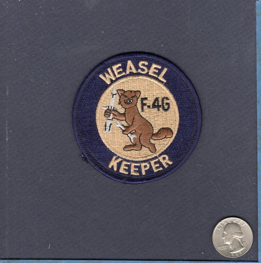 Original F-4G PHANTOM Wild Weasel KEEPER USAF Squadron Maintenance Patch