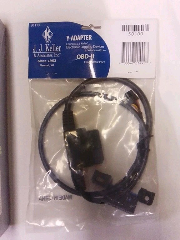 NEW J.J. Keller ELD Encompass ELog Electronic Logging Device And Y-Adapter