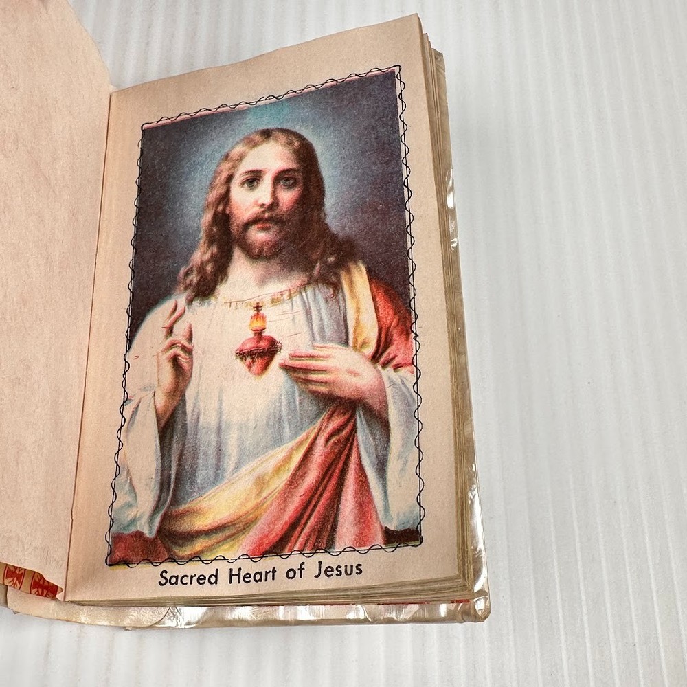 Vintage First Communion Prayer Book and Rosary