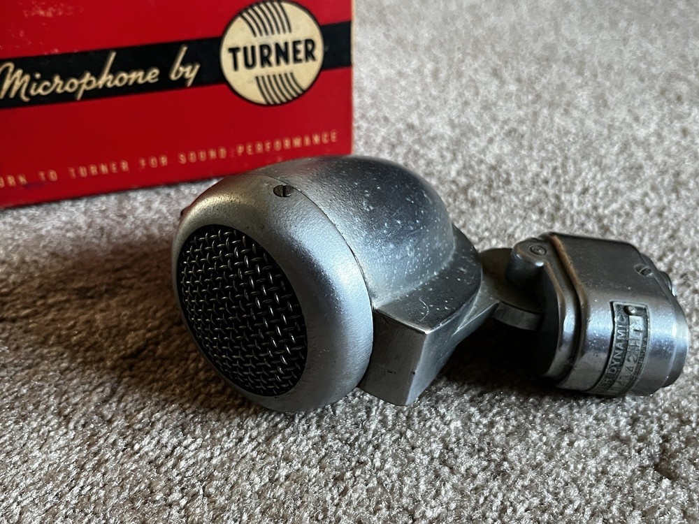 Vintage Turner Mic Microphone W/ Box & Bag