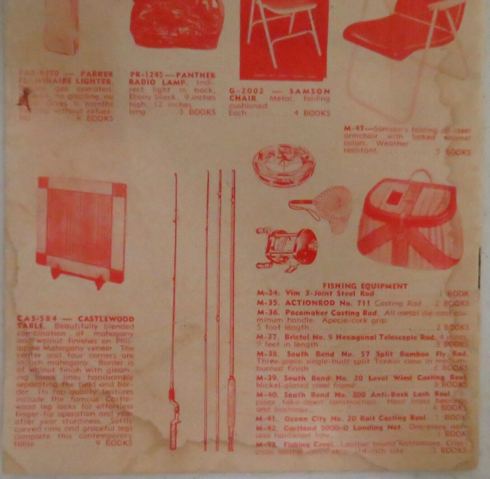 Red Stamp Premium Catalog 1952 National Gift Seal Denver CO Knapp Monarch Salem