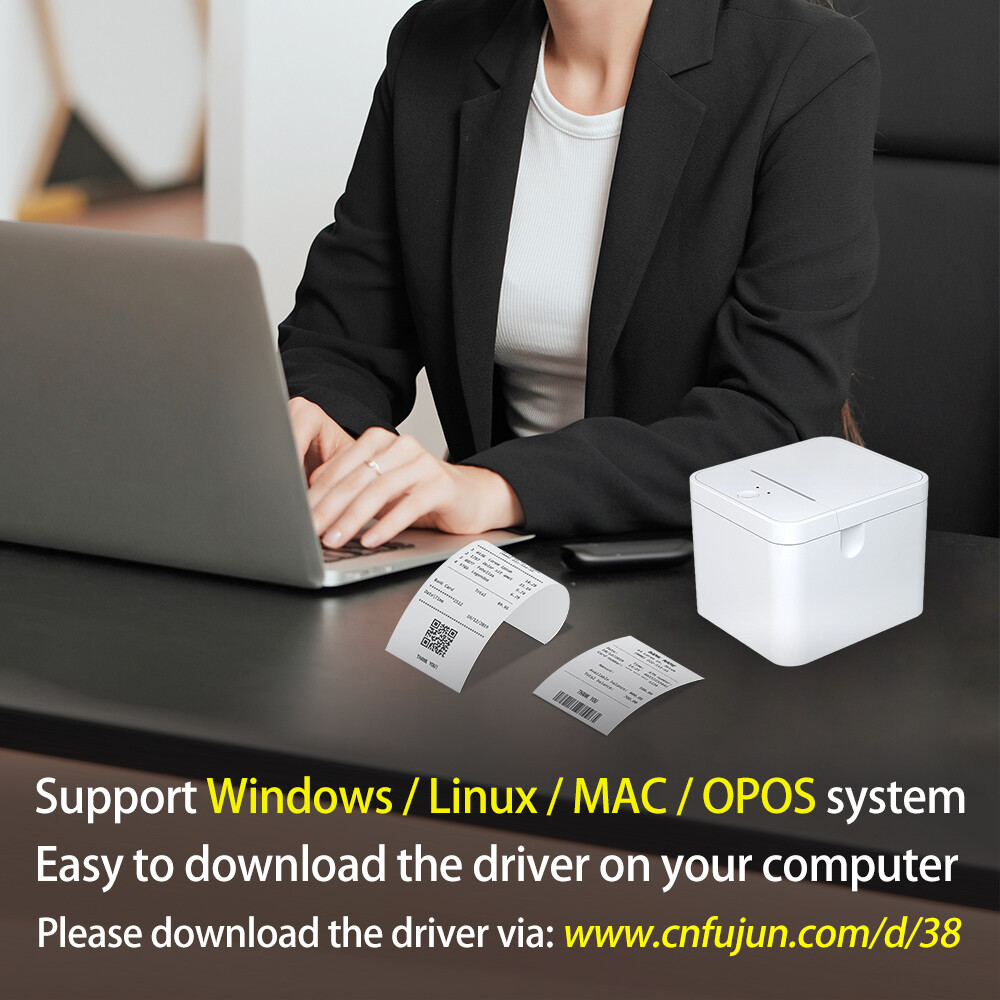 58mm Receipt Printer POS Printer USB+ Desktop Direct Thermal Printing V2D2