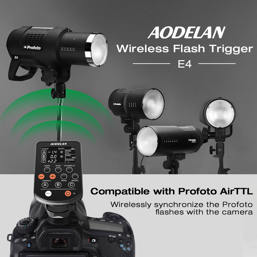 E4 Wireless Flash Trigger for Profoto A1 B2 B10 Replace Profoto Air TTL Remote