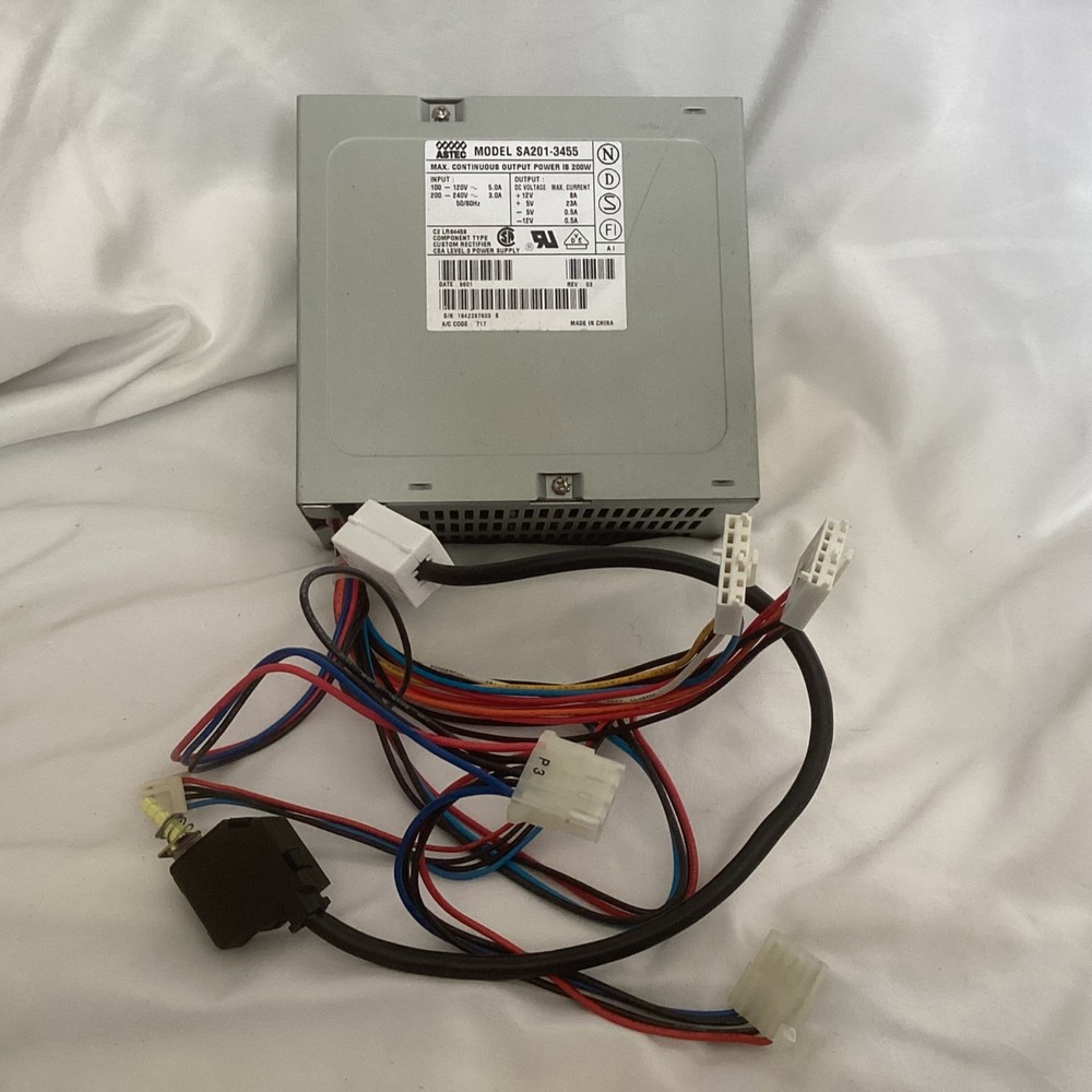 ASTEC 5A201-3455 200W Continuous Output Power Supply. Pre-Owned