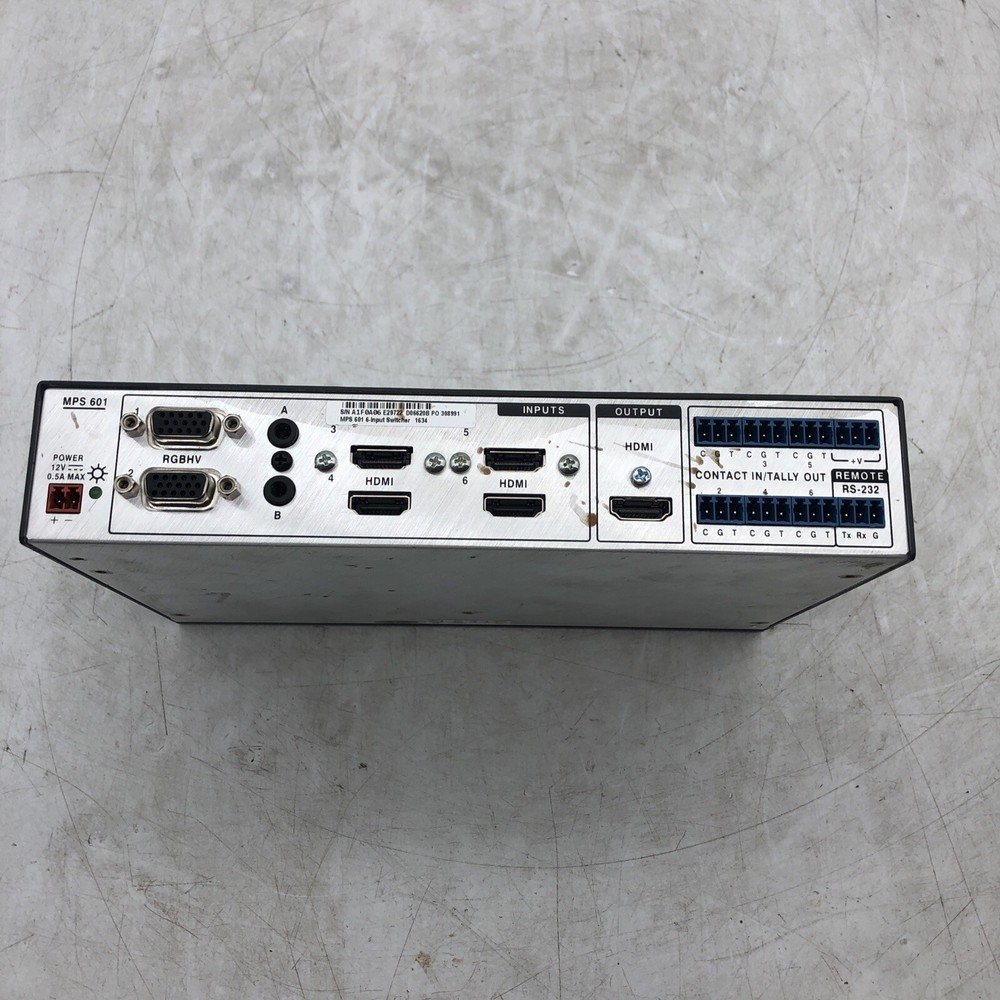 Extron, MPS 601 6 Input Media Presentation Switcher UNTESTED PARTS