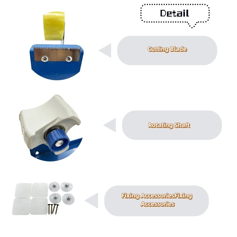 Transparent Tape Dispenser Tape Vutter Maximum width 2.36 Inches