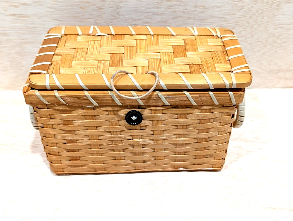 Small Wicker Basket with Lid