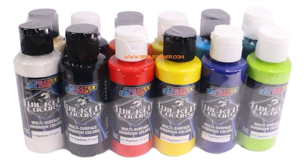 Createx Wicked Opaque 2oz 12-color set W130