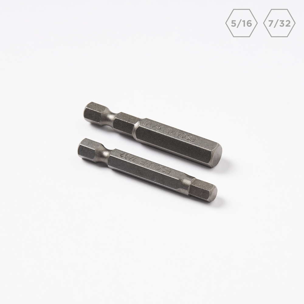 Escape Climbing 2" Hex Impact Bit Set (7/32" and & 5/16")
