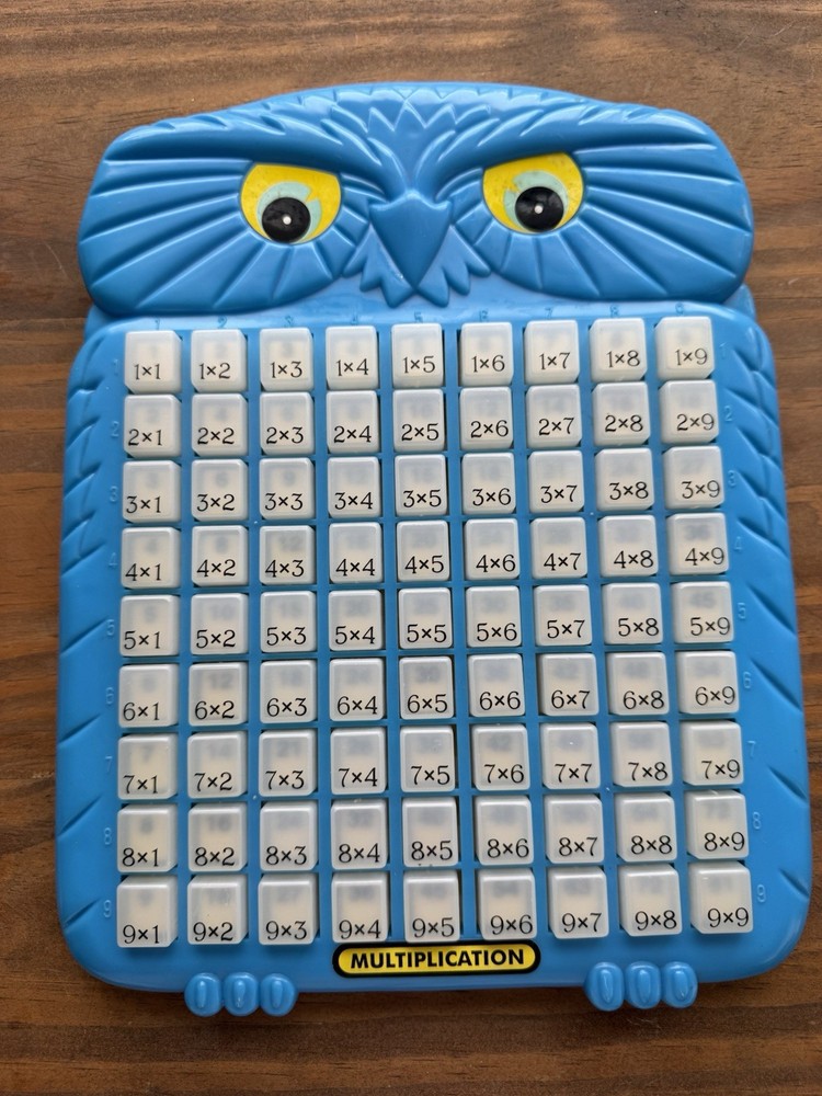 Blue Owl Vintage Educational Toy Magic Math Touch 'N Learn Multiplication Table.