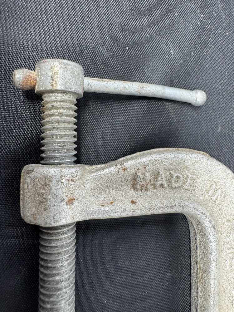 Vintage Adjustable 1 1/2 Inch C Clamp Silver