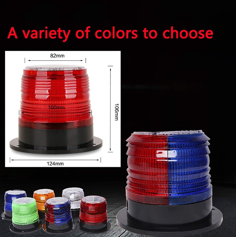 Solar Strobe Warning Safety Flashing Light/Ceiling Strobe Light,w/ Magnetic Base