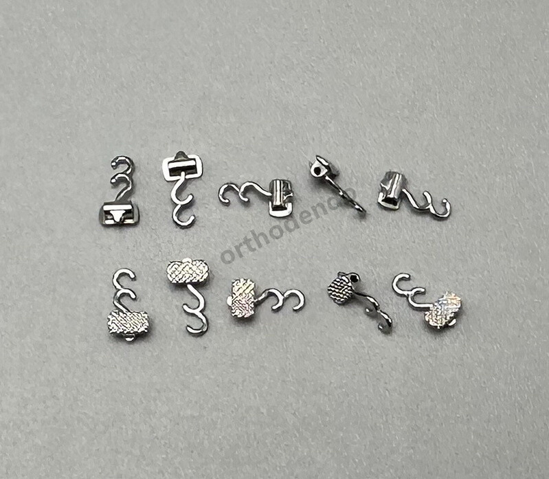 10pc/bagDental Orthodontic Crimpable Hooks Multi-Function Long Curved Left Right