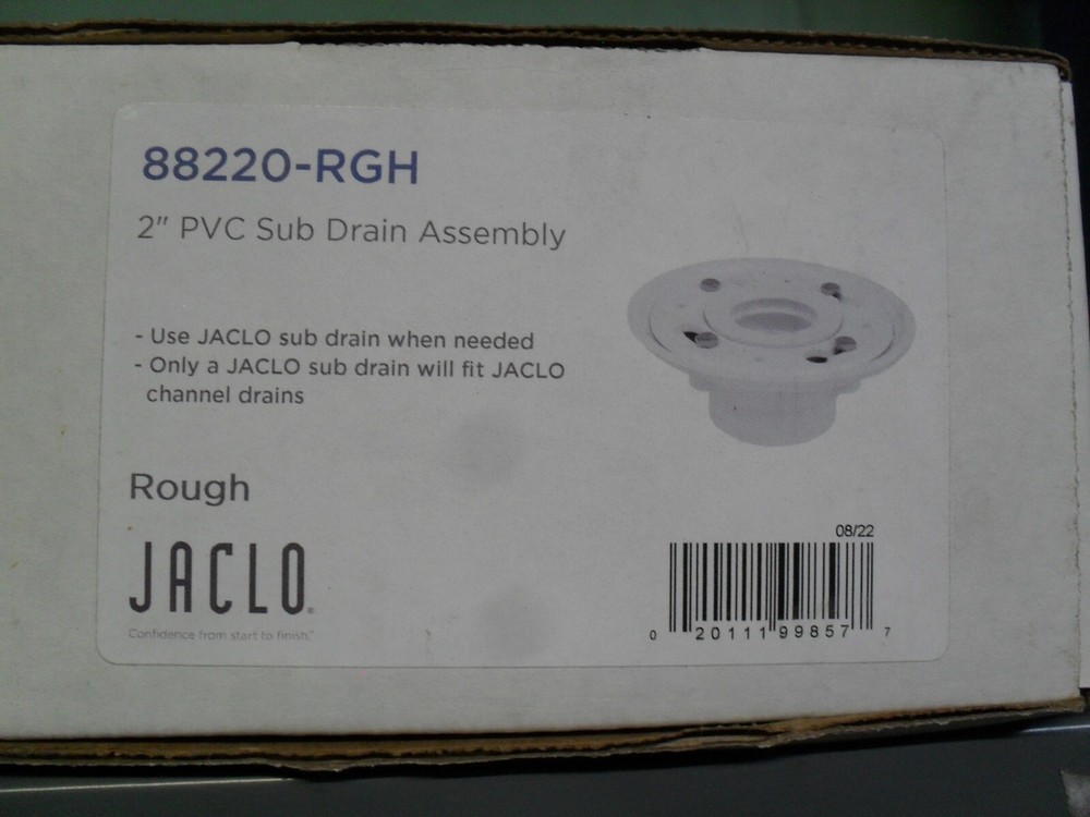 Jaclo 88220-RGH 2" Pvc Rough Sub Drain assembly