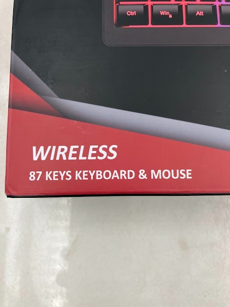 Bluefinger Wireless Keyboard and Mouse-Rainbow Backlight