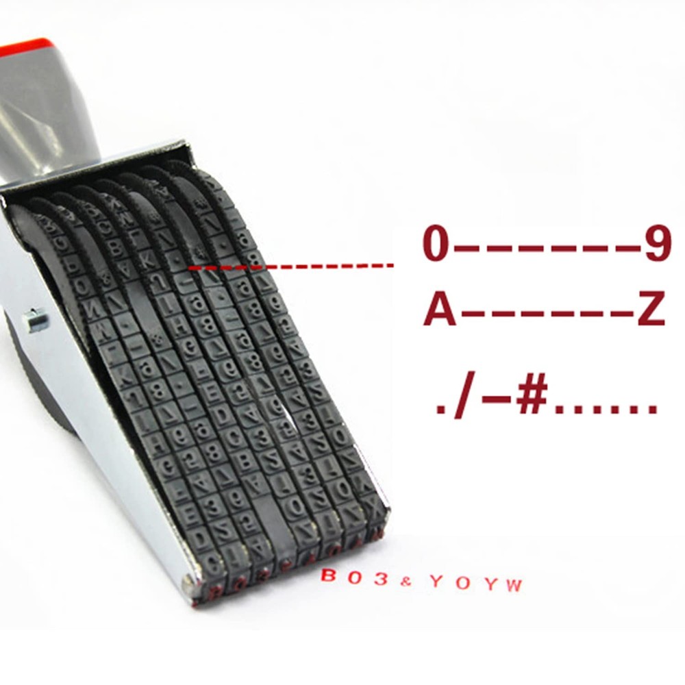 8 Digits Multi-Function Changeable Rubber StampIncluding Letter A-Z Numbers 0...