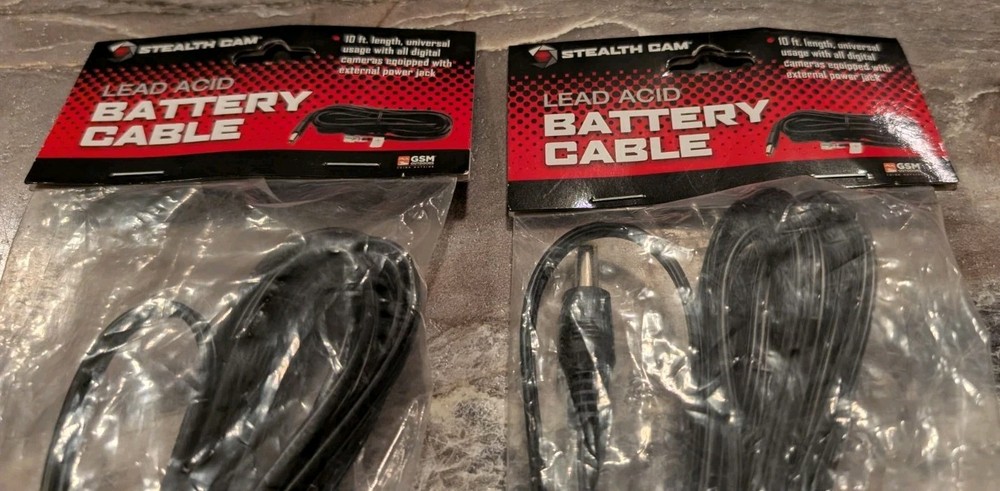 2 - 10Ft Stealth Cam Battery Connection Cable For Trail Camera Charging 1 Pair
