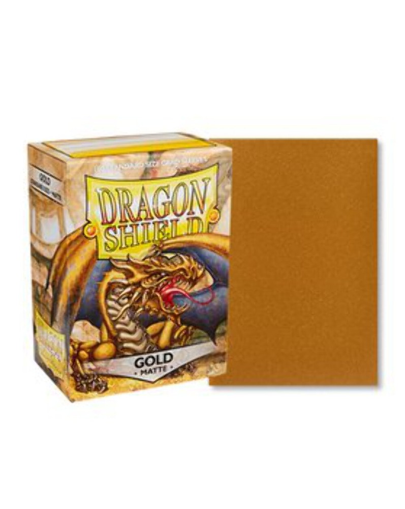 Dragon Shield: 100ct Standard Size Matte Gold Sleeves