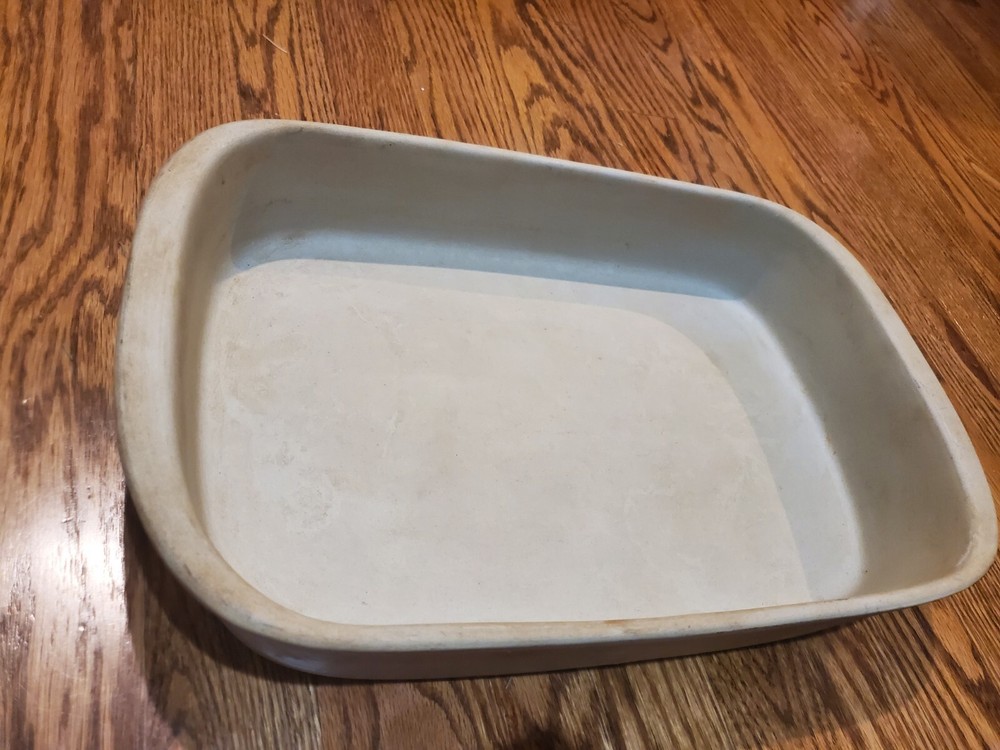 Pampered Chef Stoneware Rectangular Baker 9” x 13” Lasagna Unglazed Used Cond.