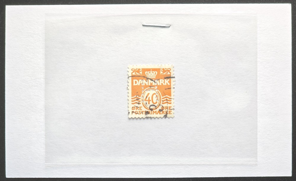 Denmark Orange, 40 ore, - H PERFIN - Stamp