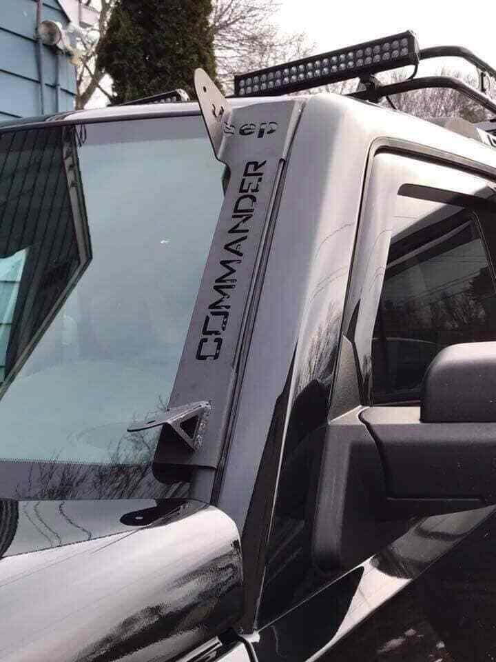 Windshield Pillar Mounted Brackets LED Light Bar FITS Jeep Commander XK