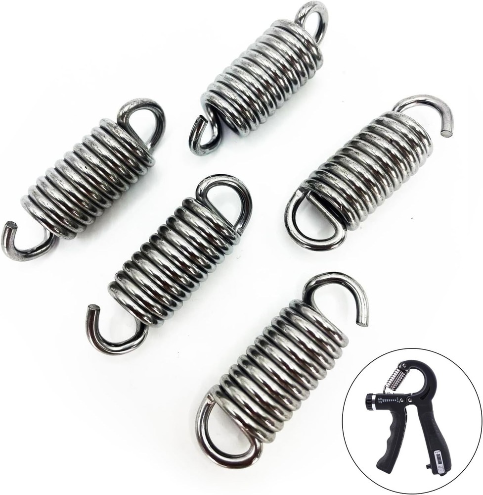 5 Pack Grip Strength Trainer Spring Replacement Stainless Steel Silver