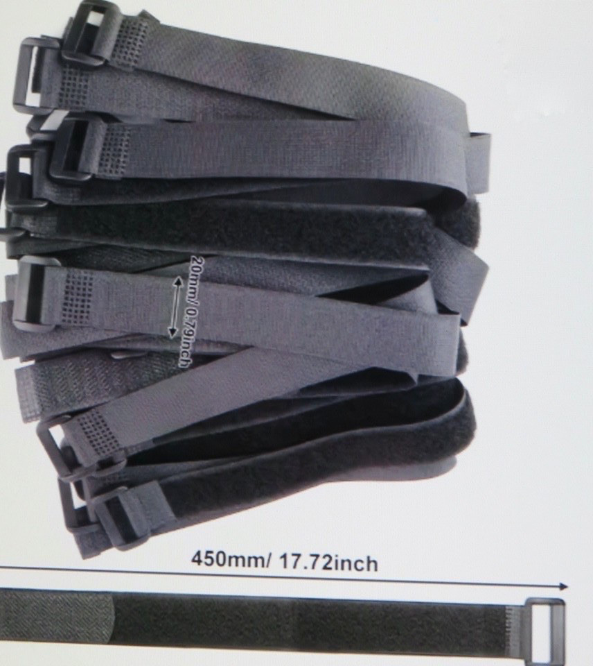 15-Cable Straps Reusable Adjustable  Multi-Purpose Fasteners Connectable vlcro