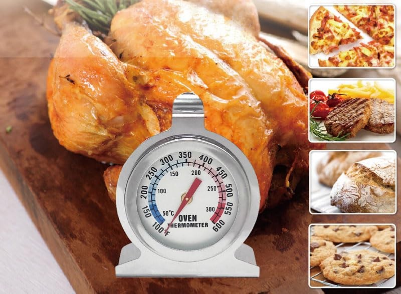 Oven Thermometer Stainless Steel Classic Stand Up Food Meat Temperature Gauge5-1