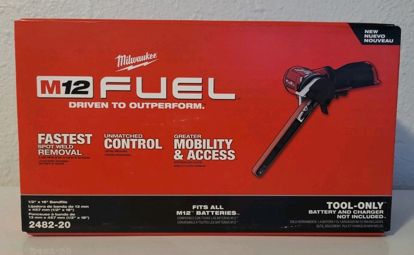 Milwaukee M12 Bandfile Fuel 1/2" X 18" 12 V Cordless Brushless 2482-20