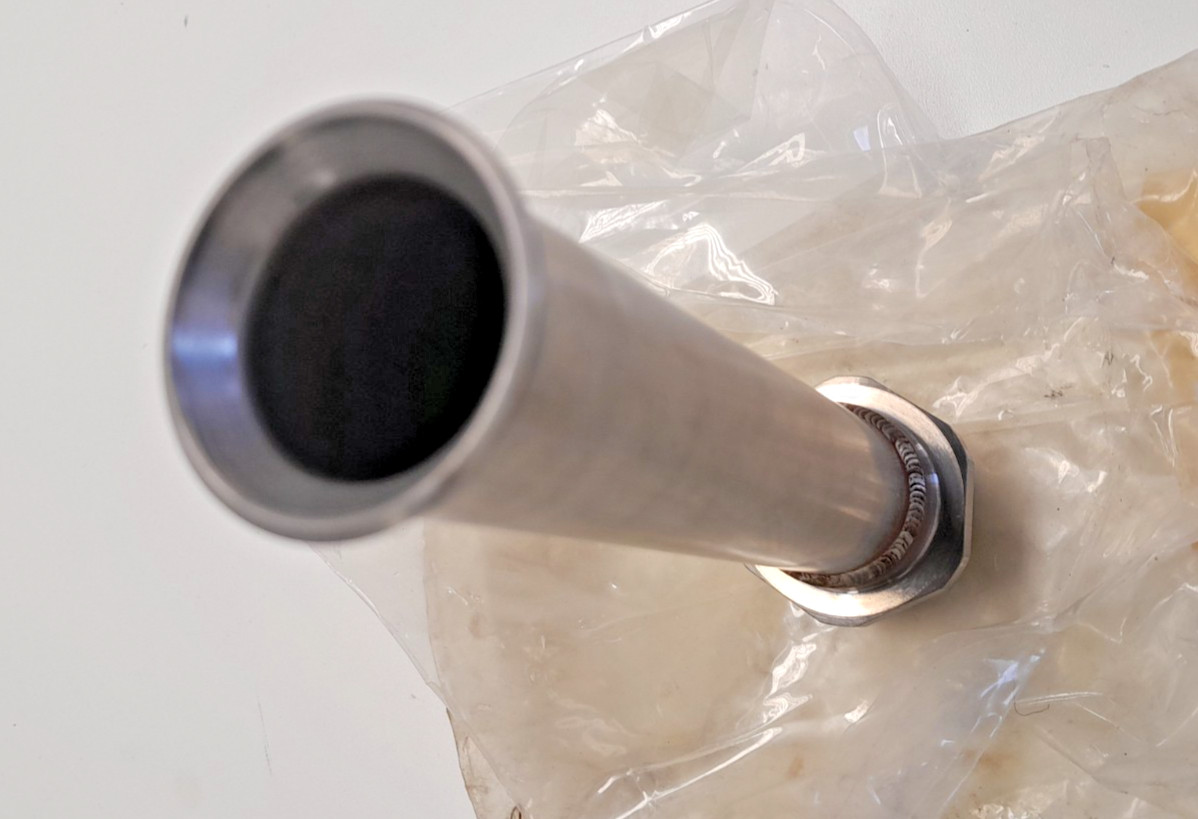 NOS Surplus - Stainless Steel 8'' Fuel/Oxidizer Supply Tube - Rocket Engine NASA