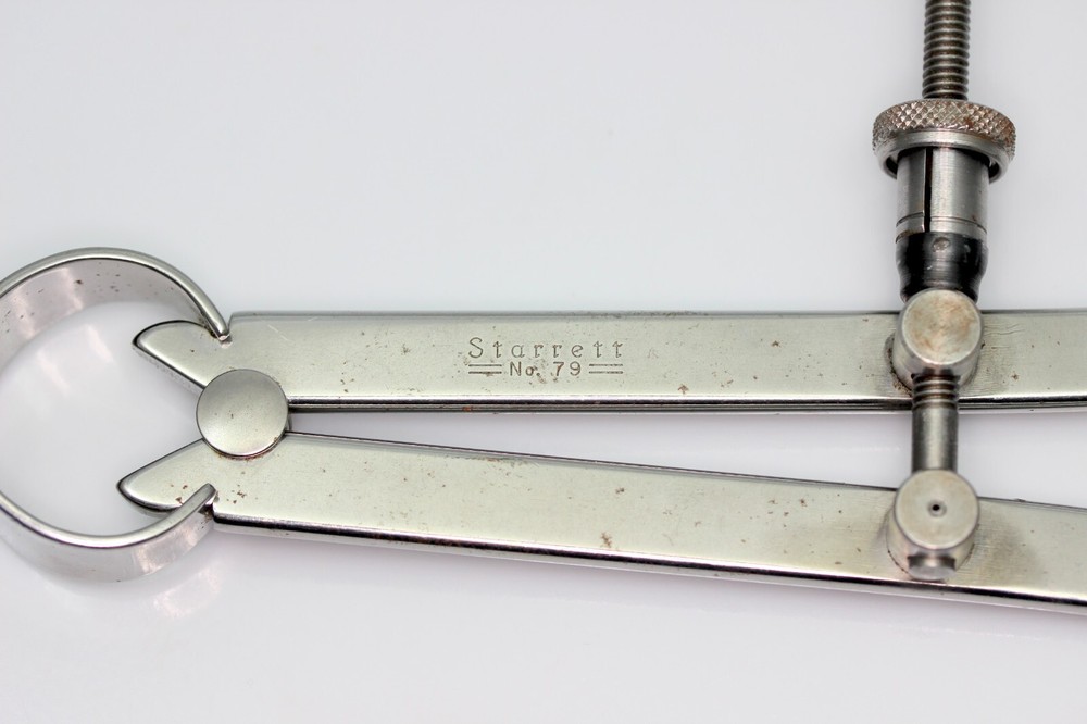 Starrett 79B-12 Yankee Spring-Type Outside Caliper, Spring Nut, 12" Capacity BIN