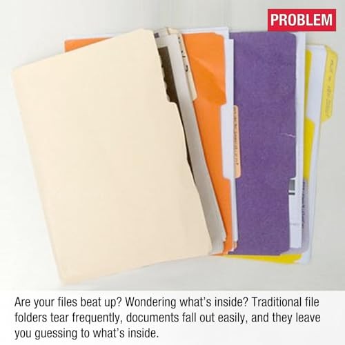 PocketFile Clear Poly Document Folder Project Pockets, 3rd-Cut Tabs, set of 72
