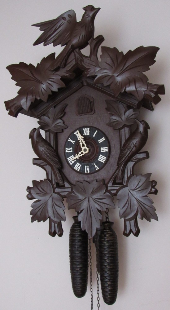 Large Black Forest Three Bird Cuckoo Clock 8-Day Weights Driven