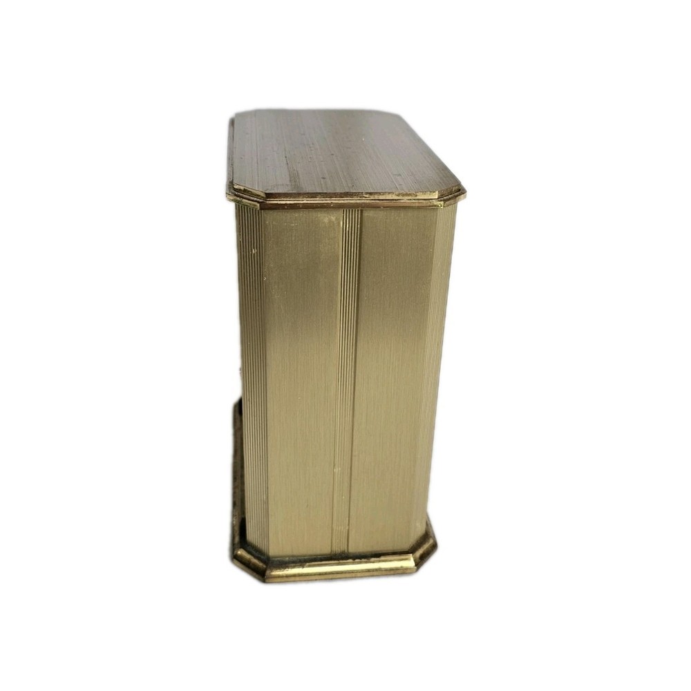 Tiffany & Co #2100 Solid Brass Quartz Desk Clock Quartz Movement
