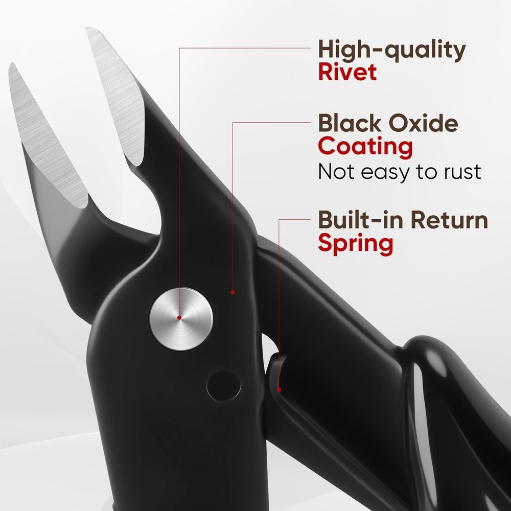 EamPrsk 5 Inch Flush Cutters, 2 Pack Micro Wire Cutters, Sharp Zip Tie Cutter...