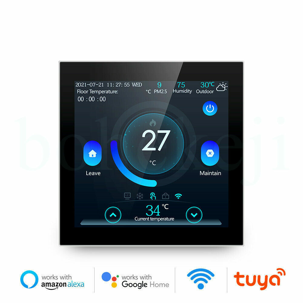 WiFi Smart Floor Thermostat Tuya Electric/Water Heating Temperature Controller