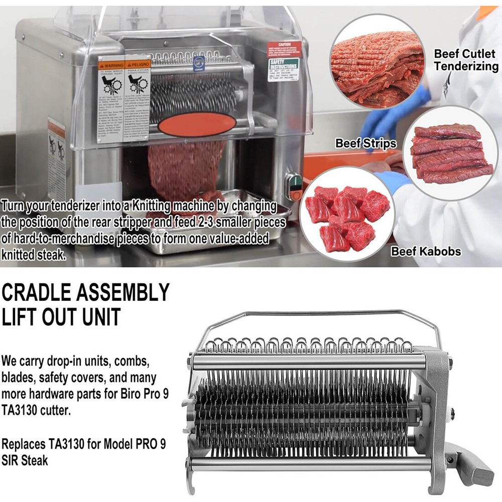 For Biro Pro 9 Tenderizer Stew Cradle Assembly Complete W/ Combs Lock # TA3130