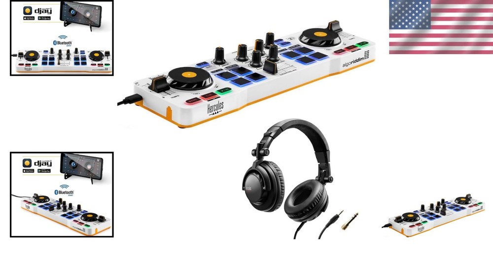 DJControl Mix with Algoriddim Djay: Ultimate Portable DJ Controller & Headphones