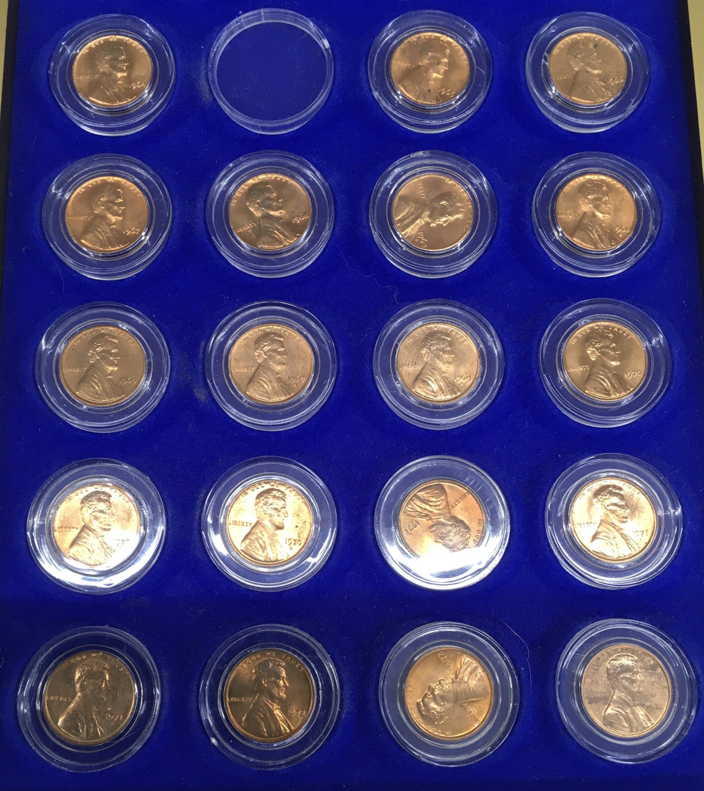 The Historical United States Coin Collection Wall Display Case W/77 Coins