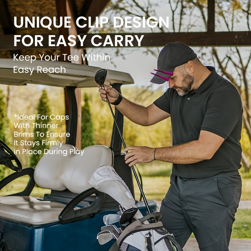 Plastic Golf Tees 30 Pack Printed Ring Tees with Bright High Visibility 83mm