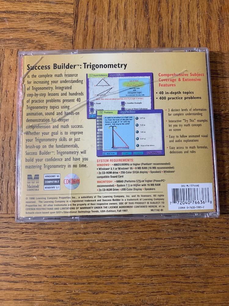 Success Builder Trigonometry PC Cd