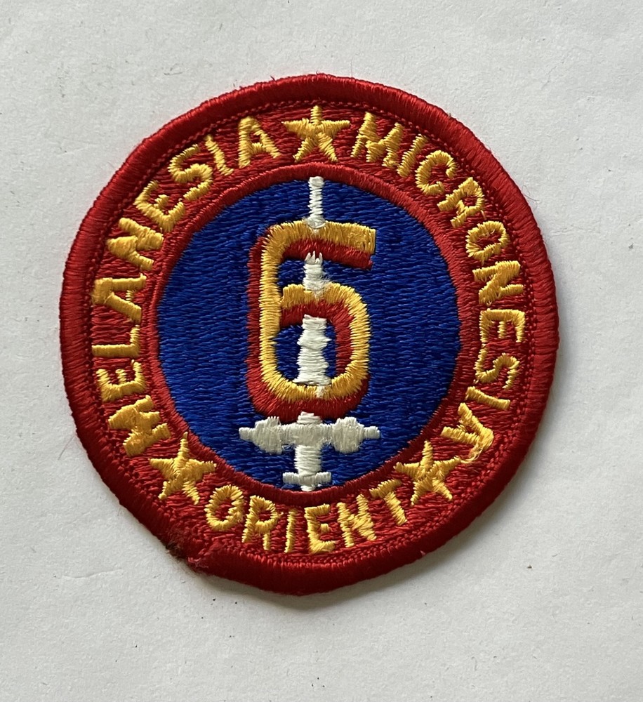 USMC 6th Marine Division merrowed edge sleeve patch